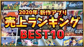【スマホゲーム】2020年新作ゲームアプリ売上ランキングベスト10！！【2020年1月～6月集計】
