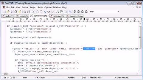 Beginner PHP Tutorial   143   Protecting the User Against SQL Injection