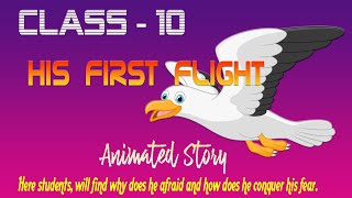 Two Stories About Flying  Class 10 His First Flight  Summary  in Hindi | Chapter 3 | Animation|