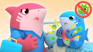 WASH your HANDS before you eat, Baby Shark! - Good Habits Songs for Kids | Shark Academy