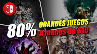 😳🚨 ¡¡GRANDES JUEGOS a menos de 10 Dólares o Euros!! 💸 Rebajas Switch. Ofertas Nintendo Switch Eshop