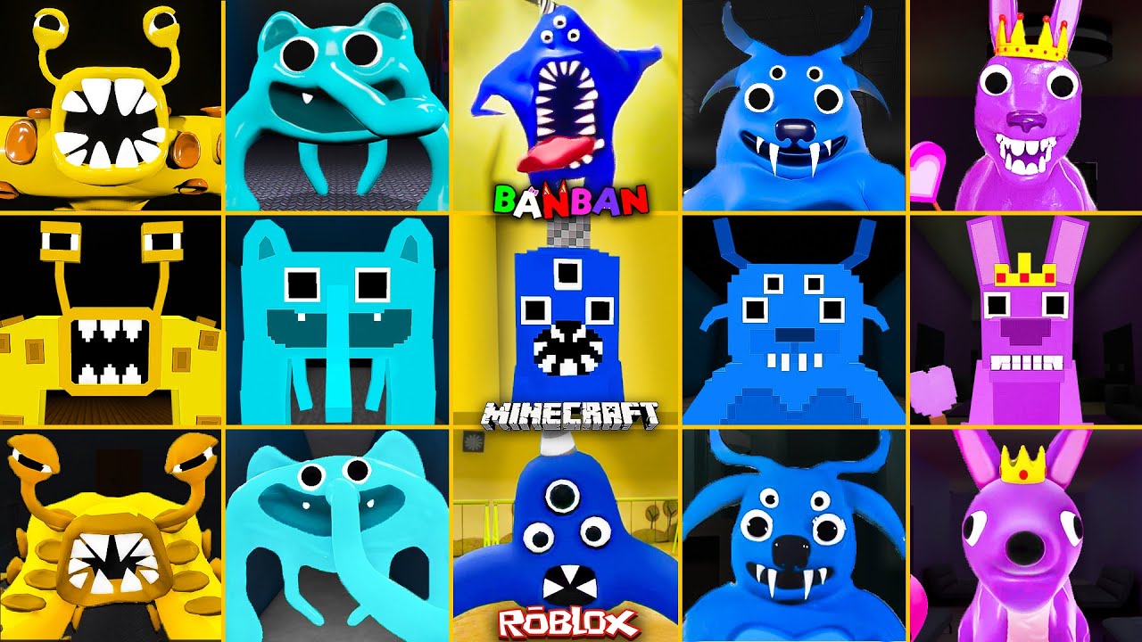 CONHEÇA os PERSONAGENS de GARDEN OF BANBAN 3 no MINECRAFT 