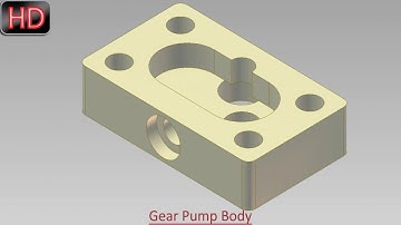 Gear Pump Body (Video Tutorial) Autodesk Inventor