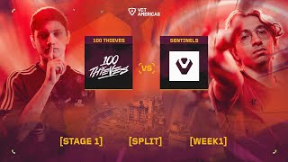 100 Thieves vs Sentinels  VCT Americas Stage 1  W1D2  Map 2