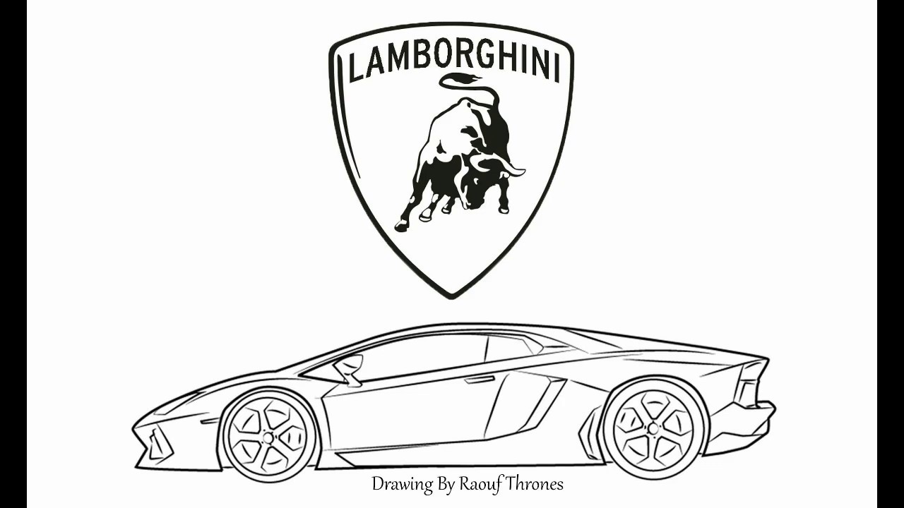 Раскраска lamborghini aventador