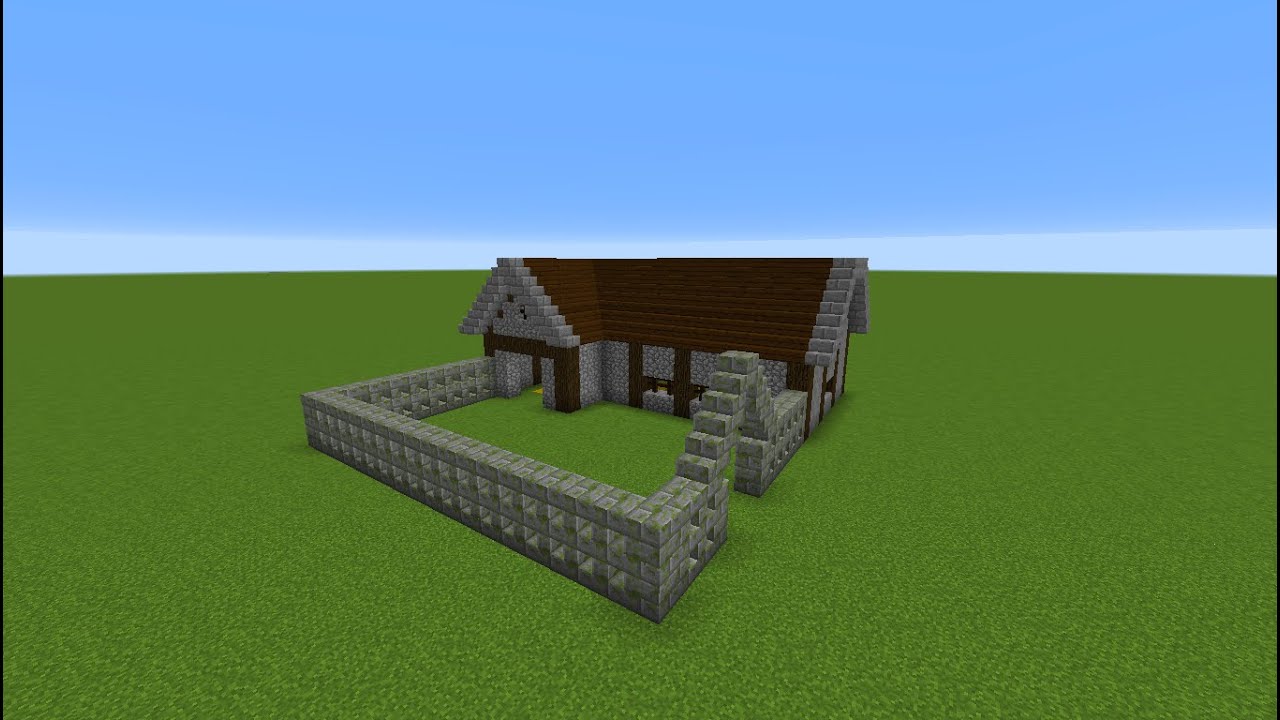 [TUTO Minecraft] Comment faire une écurie médiévale - YouTube