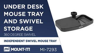 Under Desk Swivel Storage Tray with Mouse Pad | Features (MI-7293)