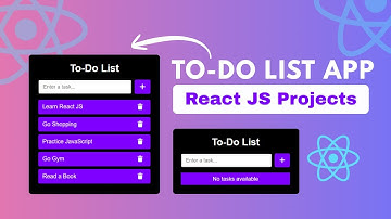 Build a To-Do List App using React JS | React JS Project
