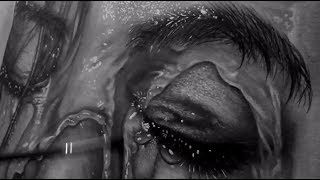 Drawing face water with charcoal pens and pencils YouTube