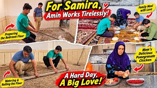 FOR SAMIRA, AMIN WORKS TIRELESSLY! Preparing Their Dream Bedroom.Mom’s Delicious Pomegranate Chicken