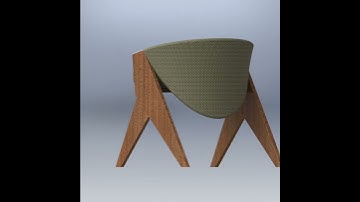 Wooden Chair #designed & #rendered in #solidworks #1k #3d #cad #engineering #mechanical #chair #wood