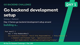 Go backend development setup - Day 1/60 60 Day Go Backend Engineering Challenge