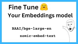 Fine tuning Embeddings Model