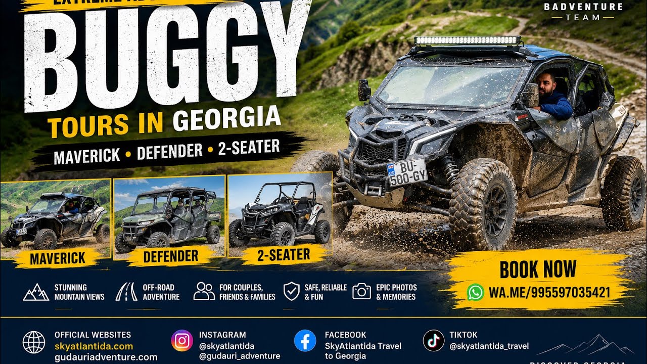 Багги в Гудаури: Maverick и Defender — off-road приключение