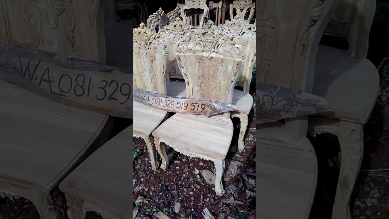  kursi  makan kayu  jati  ukir  jepara model  terbaru YouTube