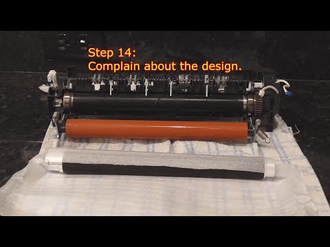 Replacing the fusion rollers in a Brother HL-L8350CDW laser printer