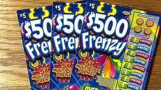 3X $500 Frenzy! Nebraska Lottery Scratch Offs