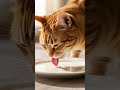A little cutie focused on drinking milk ❤️ #shorts #cat #milk