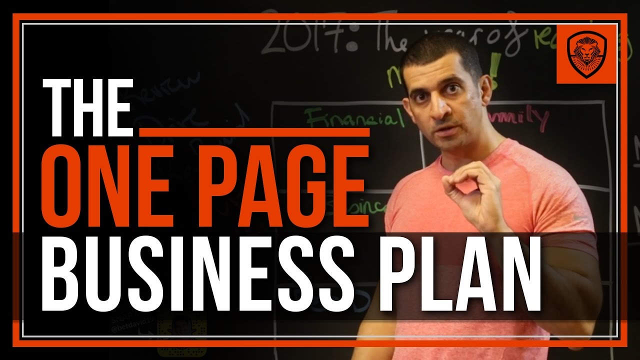 Update How to Write a One Page Business Plan