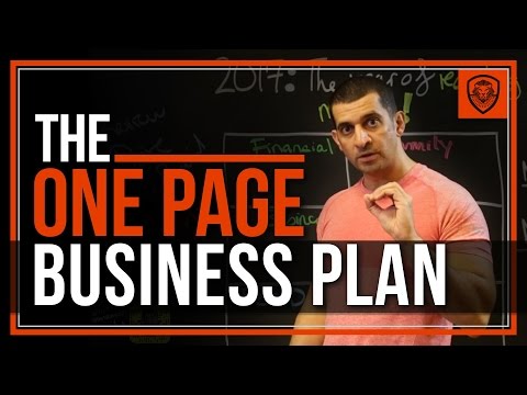 How to Write a One Page Business Plan