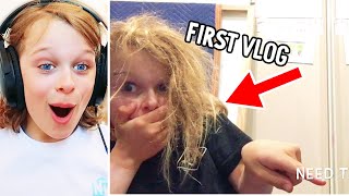 Biggy Reacts to Biggy's First Vlog