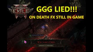 POE 2: ON DEATH EFFECTS - PATCH 0.1.1 GGG LIED!!!