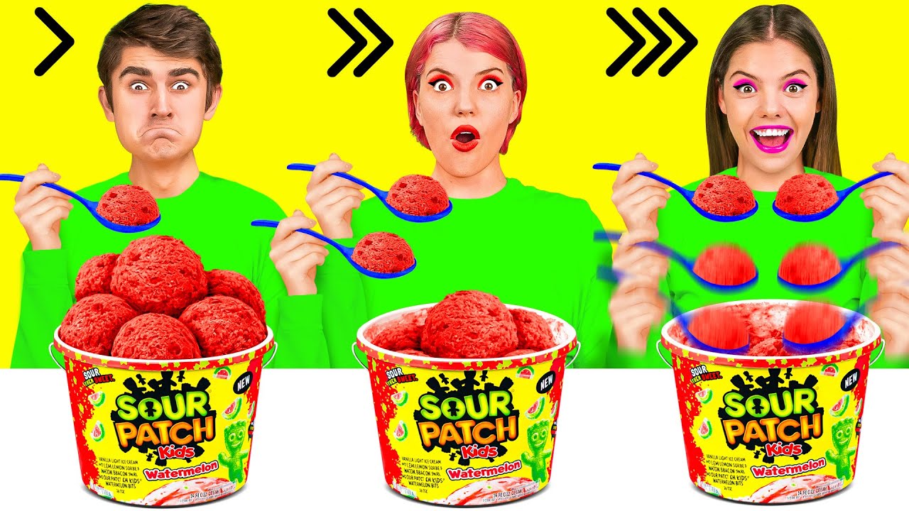 Быстрая Средняя или Медленная Скорость Еды Челлендж | Смешные Рецепты с Едой от DaZaZa Challenge