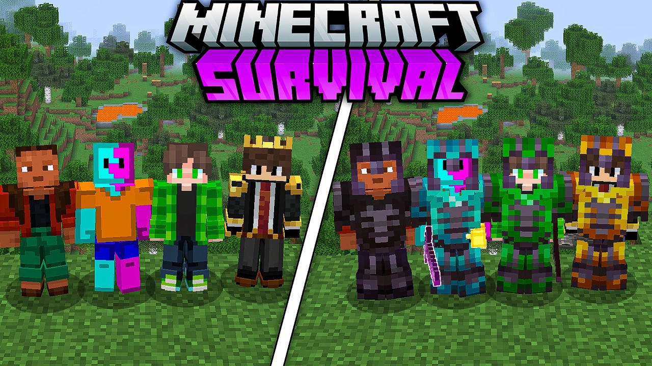 MINECRAFTDA 4 KISHI BO'LIB SURVIVAL QILAMIZ