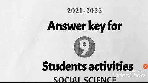 9th Social. Answer key for Refresher. Unit-19.