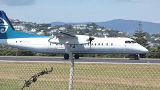 Wellington Airport | Air New Zealand | De Haviland Canada Dash 8-300 (ZK-NEO) landing RWY16