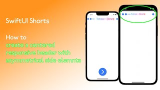 Xcode 13: How to create a centered responsive header with asymmetrical elements - SwiftUI