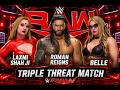 Laxmi Shah Ji vs Belle vs Roman reigns 😱🔥 Falls Count Anywhere Match | WWE 2K25