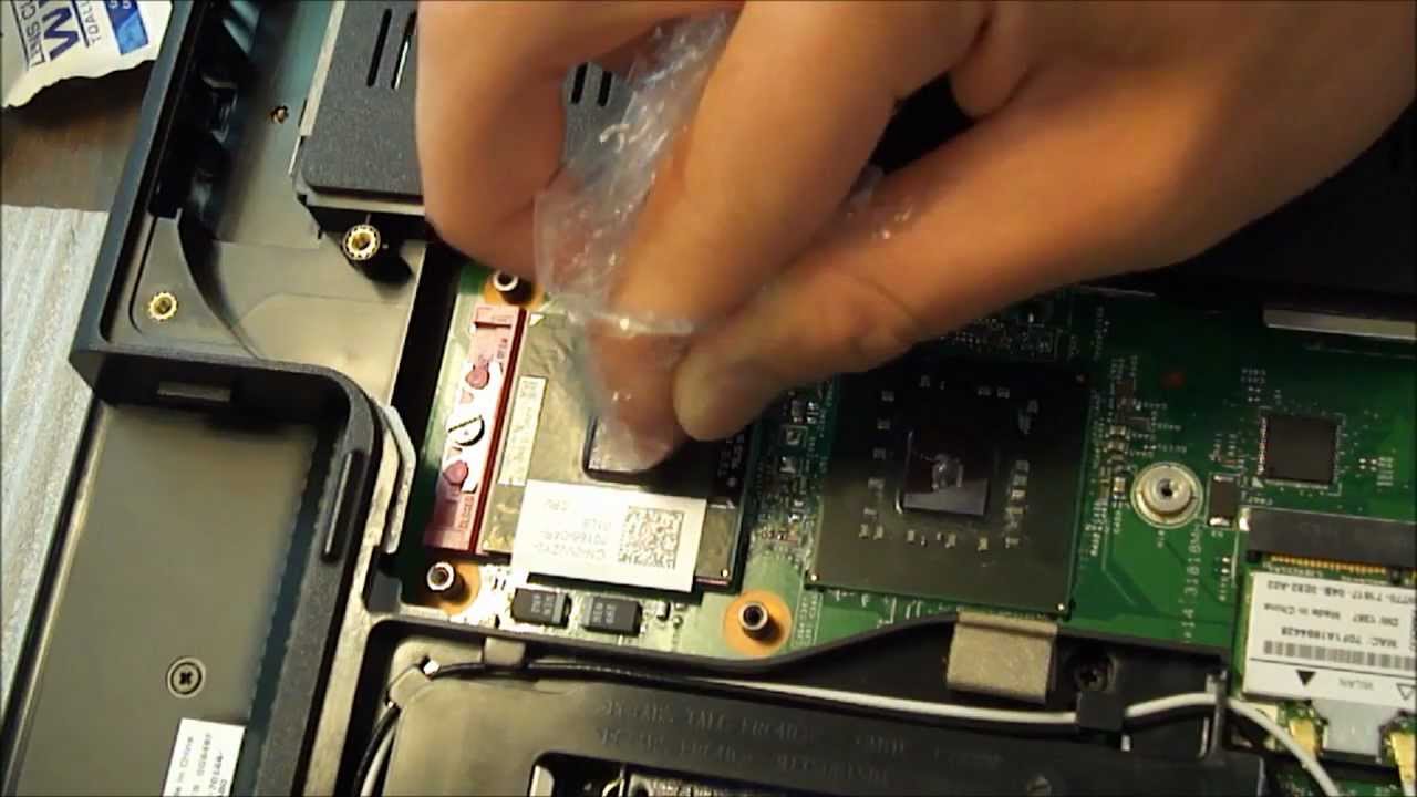 How To Apply Thermal Compound Arctic Silver 5 To A Cpu And A Gpu Laptop Dell Inspiron 1545