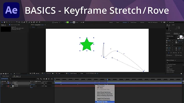 After Effects Tutorial - Stretching and Roving Keyframes