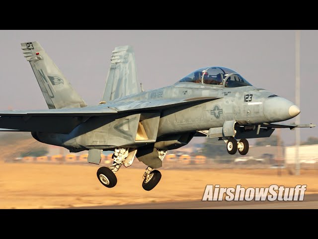 F-18 Super Hornet Demo and F-35C Legacy Flight - California Capital Airshow 2021