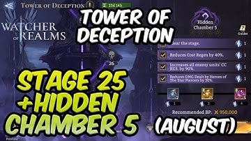 Tower of Deception Stage 25 + Hidden Chamber 5 (August) | Watcher of Realms