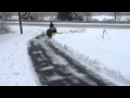 John Deere Tractor X585 Plowing Snow