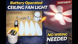 Battery Operated Portable 21 Ceiling Fan Light With Remote Control Check out the Results