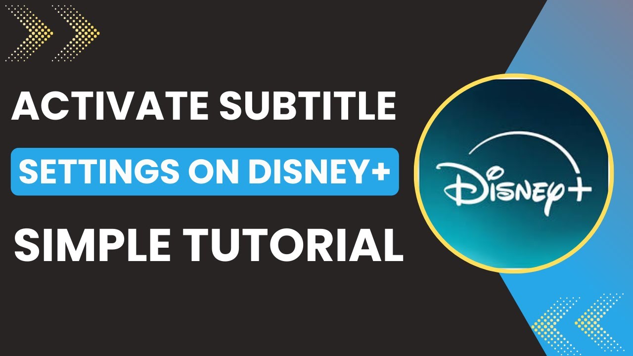 How to Activate Subtitle Settings on Disney+ - YouTube