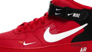 nike air force 1 mid red and black