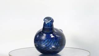 OIVA TOIKKA Bird Blue Cuckoo Iittala Nuutajarvi