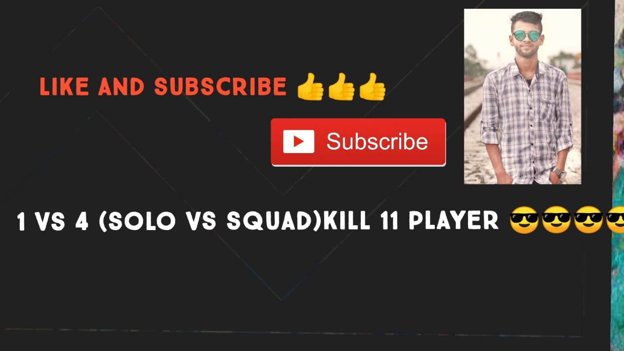 Solo vs squad 1 vs 4 kill (11 player) - YouTube