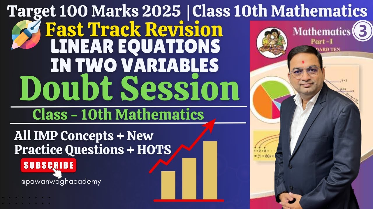 Linear Equations in Two Variables | Doubt Session Part - 3| Class 10th ...