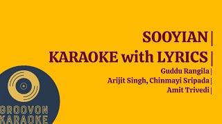 Sooyian Song Karaoke With Lyrics Guddu Rangila Arijit Singh, Chinmayi Sripada Amit Trivedi