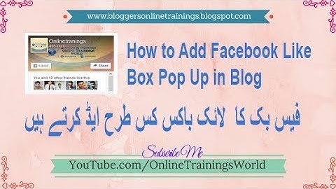 How to add Pop up Facebook Like Box in Blogger | Add Facebook Like Box in Blogger