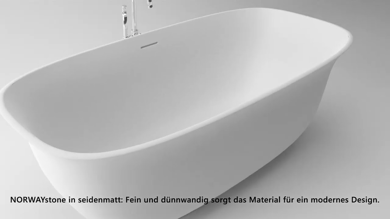 Freistehende Badewanne & Standbadewanne aus Solid Surface / Mineralguss : VITO