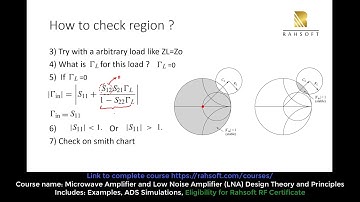 Constant gain circle example amplifier design for specific gain tutorial