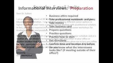 How to Conduct the Informational Interview