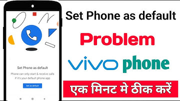 vivo phone || set phone as default || set phone as default Problem kaise thik kare || set as default