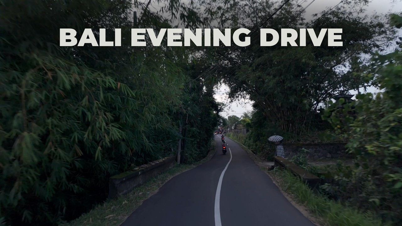 🌅 Bali Sunset Drive 🌴 | Peaceful Evening Ride Through Tropical Roads | 4K Relaxing Journey